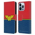 thumbnail image 1 of Head Case Designs Officially Licensed Wonder Woman DC Comics Logos Costume Leather Book Wallet Case Cover Compatible with Apple iPhone 13 Pro, 1 of 6