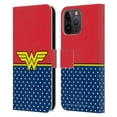 thumbnail image 1 of Head Case Designs Officially Licensed Wonder Woman DC Comics Logos Costume Leather Book Wallet Case Cover Compatible with Apple iPhone 15 Pro Max, 1 of 6