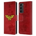 thumbnail image 1 of Head Case Designs Officially Licensed Wonder Woman DC Comics Logos Distressed Leather Book Wallet Case Cover Compatible with Samsung Galaxy S23+ 5G, 1 of 6