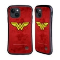 thumbnail image 1 of Head Case Designs Officially Licensed Wonder Woman DC Comics Logos Distressed Look Hybrid Case Compatible with Apple iPhone 15, 1 of 7