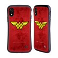 thumbnail image 1 of Head Case Designs Officially Licensed Wonder Woman DC Comics Logos Distressed Look Hybrid Case Compatible with Apple iPhone XR, 1 of 7