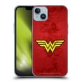 thumbnail image 1 of Head Case Designs Officially Licensed Wonder Woman DC Comics Logos Distressed Look Soft Gel Case Compatible with Apple iPhone 14 Plus, 1 of 7