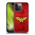thumbnail image 1 of Head Case Designs Officially Licensed Wonder Woman DC Comics Logos Distressed Look Soft Gel Case Compatible with Apple iPhone 14 Pro, 1 of 7