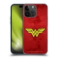 thumbnail image 1 of Head Case Designs Officially Licensed Wonder Woman DC Comics Logos Distressed Look Soft Gel Case Compatible with Apple iPhone 15 Pro Max, 1 of 7