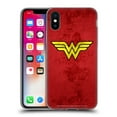thumbnail image 1 of Head Case Designs Officially Licensed Wonder Woman DC Comics Logos Distressed Look Soft Gel Case Compatible with Apple iPhone X / iPhone XS, 1 of 7