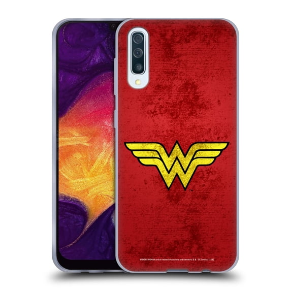 Head Case Designs Officially Licensed Wonder Woman DC Comics Logos Distressed Look Soft Gel Case Compatible with Samsung Galaxy A50/A30s (2019)