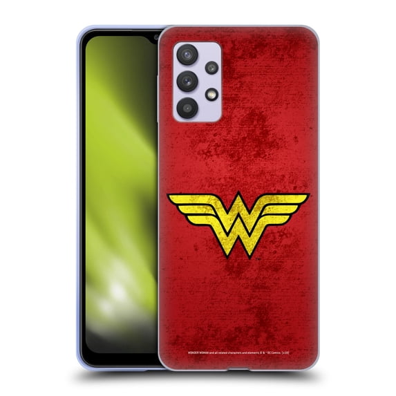 Head Case Designs Officially Licensed Wonder Woman DC Comics Logos Distressed Look Soft Gel Case Compatible with Samsung Galaxy A32 5G / M32 5G (2021)