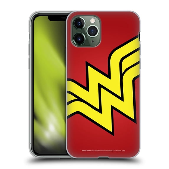 Head Case Designs Officially Licensed Wonder Woman DC Comics Logos Oversized Soft Gel Case Compatible with Apple iPhone 11 Pro