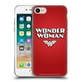 thumbnail image 1 of Head Case Designs Officially Licensed Wonder Woman DC Comics Logos Text Soft Gel Case Compatible with Apple iPhone 7 / 8 / SE 2020 & 2022, 1 of 7