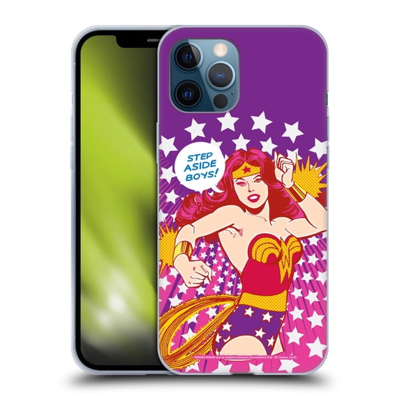 Head Case Designs Officially Licensed Wonder Woman DC Comics Vintage Art Step Aside Soft Gel Case Compatible with Apple iPhone 12 Pro Max