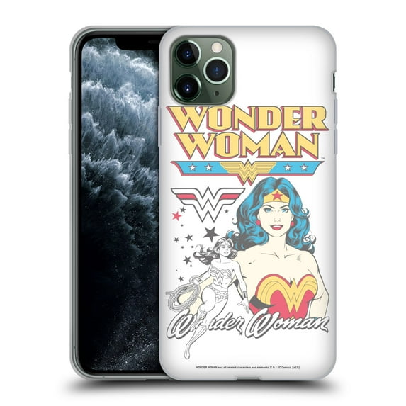 Head Case Designs Officially Licensed Wonder Woman DC Comics Vintage Art White Soft Gel Case Compatible with Apple iPhone 11 Pro Max