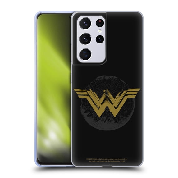 Head Case Designs Officially Licensed Wonder Woman Movie Logos Distressed Look Soft Gel Case Compatible with Samsung Galaxy S21 Ultra 5G