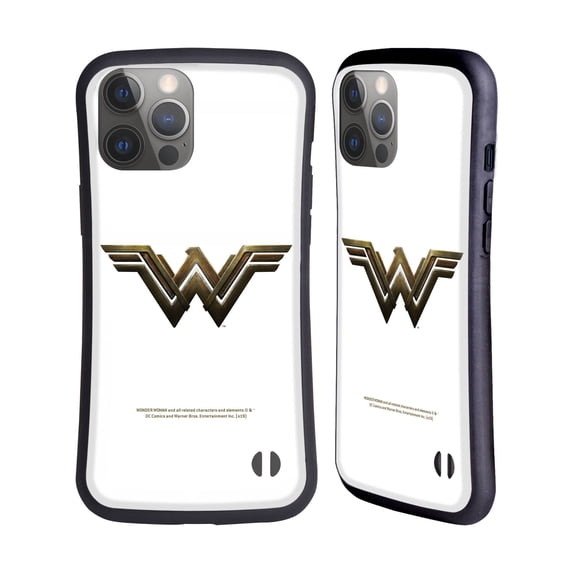 Head Case Designs Officially Licensed Wonder Woman Movie Logos Main Hybrid Case Compatible with Apple iPhone 14 Pro Max