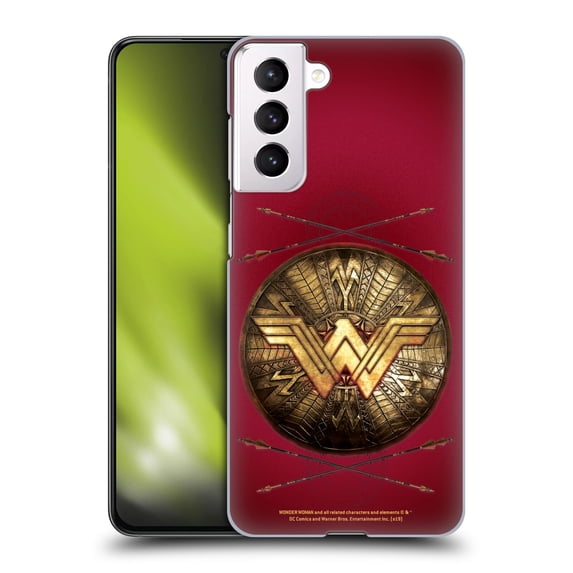 Head Case Designs Officially Licensed Wonder Woman Movie Logos Shield And Arrows Hard Back Case Compatible with Samsung Galaxy S21 5G