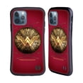 thumbnail image 1 of Head Case Designs Officially Licensed Wonder Woman Movie Logos Shield And Arrows Hybrid Case Compatible with Apple iPhone 12 / iPhone 12 Pro, 1 of 7