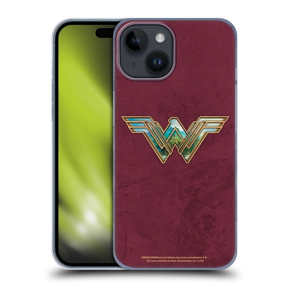 Head Case Designs Officially Licensed Wonder Woman Movie Logos Themiscyra Hard Back Case Compatible with Apple iPhone 15