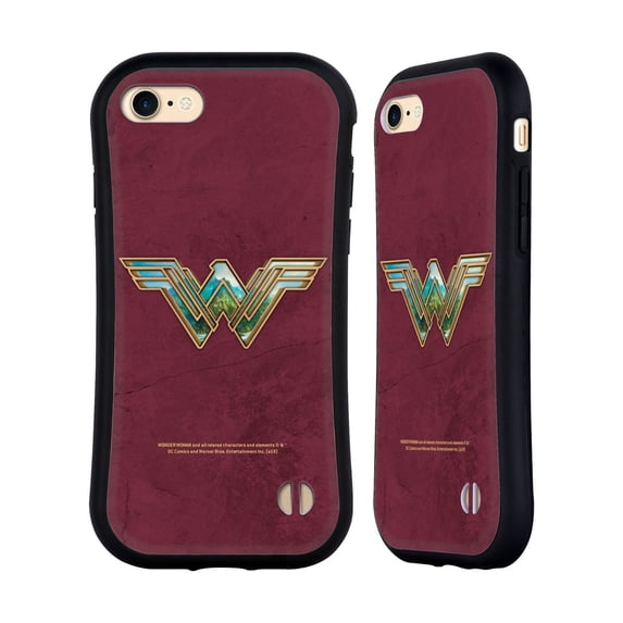 Head Case Designs Officially Licensed Wonder Woman Movie Logos Themiscyra Hybrid Case Compatible with Apple iPhone 7 / 8 / SE 2020 & 2022