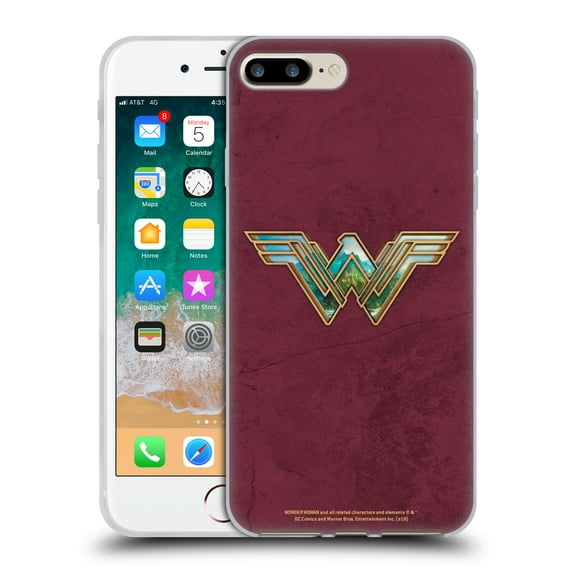 Head Case Designs Officially Licensed Wonder Woman Movie Logos Themiscyra Soft Gel Case Compatible with Apple iPhone 7 Plus / iPhone 8 Plus