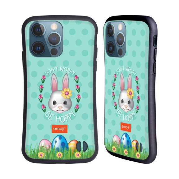 Head Case Designs Officially Licensed emoji® Easter Be Hoppy Hybrid Case Compatible with Apple iPhone 13 Pro