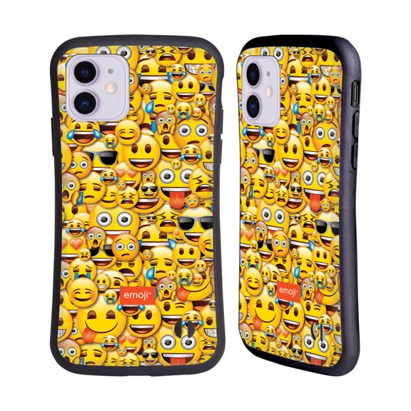 Head Case Designs Officially Licensed emoji® Full Patterns Smileys Hybrid Case Compatible with Apple iPhone 11