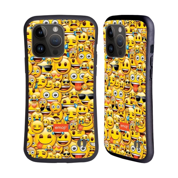 Head Case Designs Officially Licensed emoji® Full Patterns Smileys Hybrid Case Compatible with Apple iPhone 15 Pro Max