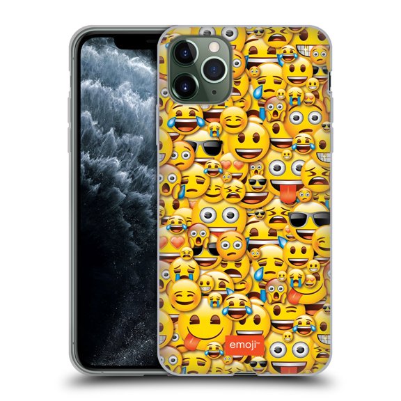 Head Case Designs Officially Licensed emoji® Full Patterns Smileys Soft Gel Case Compatible with Apple iPhone 11 Pro Max