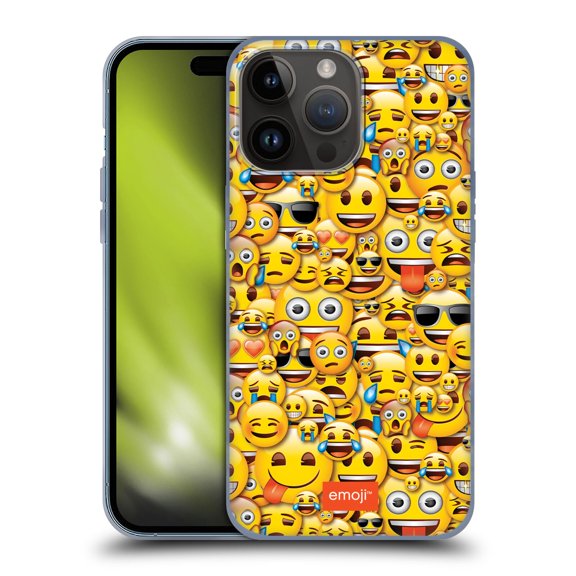 Head Case Designs Officially Licensed emoji® Full Patterns Smileys Soft Gel Case Compatible with Apple iPhone 15 Pro Max