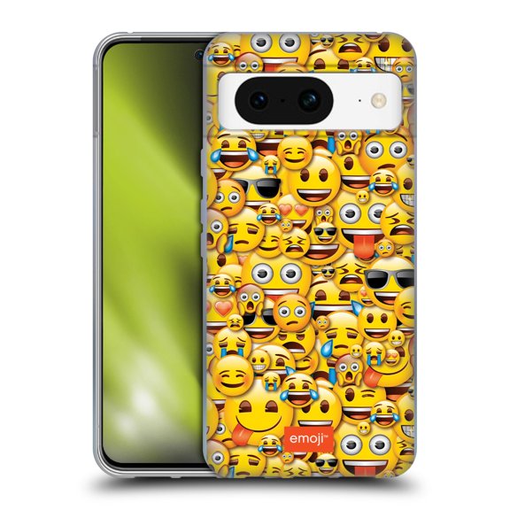Head Case Designs Officially Licensed emoji® Full Patterns Smileys Soft Gel Case Compatible with Google Pixel 8
