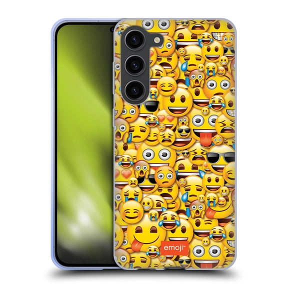 Head Case Designs Officially Licensed emoji® Full Patterns Smileys Soft Gel Case Compatible with Samsung Galaxy S23+ 5G