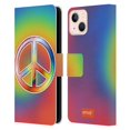 thumbnail image 1 of Head Case Designs Officially Licensed emoji® Hippie Chic Peace Sign Leather Book Wallet Case Cover Compatible with Apple iPhone 13, 1 of 6
