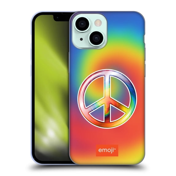 Head Case Designs Officially Licensed emoji® Hippie Chic Peace Sign Soft Gel Case Compatible with Apple iPhone 13 Mini