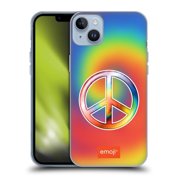 Head Case Designs Officially Licensed emoji® Hippie Chic Peace Sign Soft Gel Case Compatible with Apple iPhone 14 Plus