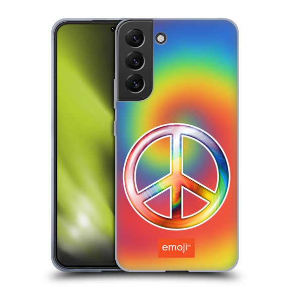 Head Case Designs Officially Licensed emoji® Hippie Chic Peace Sign Soft Gel Case Compatible with Samsung Galaxy S22+ 5G