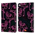 thumbnail image 1 of Head Case Designs Officially Licensed emoji® Neon Flamingo Leather Book Wallet Case Cover Compatible with Apple iPad 9.7 2017 / iPad 9.7 2018, 1 of 6
