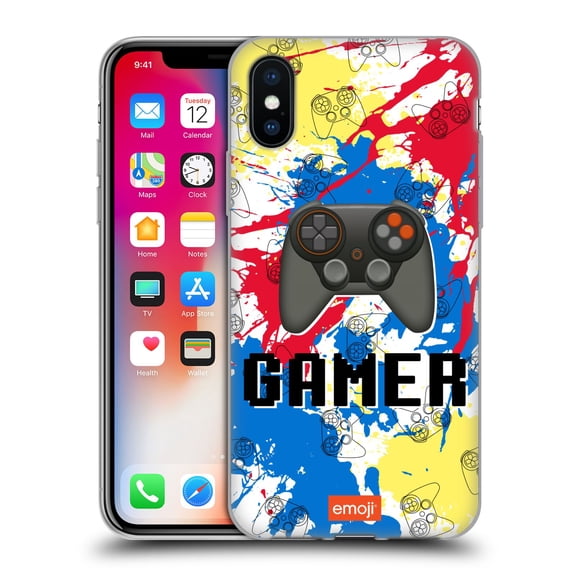 Head Case Designs Officially Licensed emoji® Trendy Gamer Soft Gel Case Compatible with Apple iPhone X / iPhone XS
