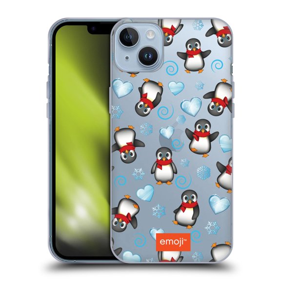 Head Case Designs Officially Licensed emoji® Winter Wonderland Penguins Soft Gel Case Compatible with Apple iPhone 14 Plus