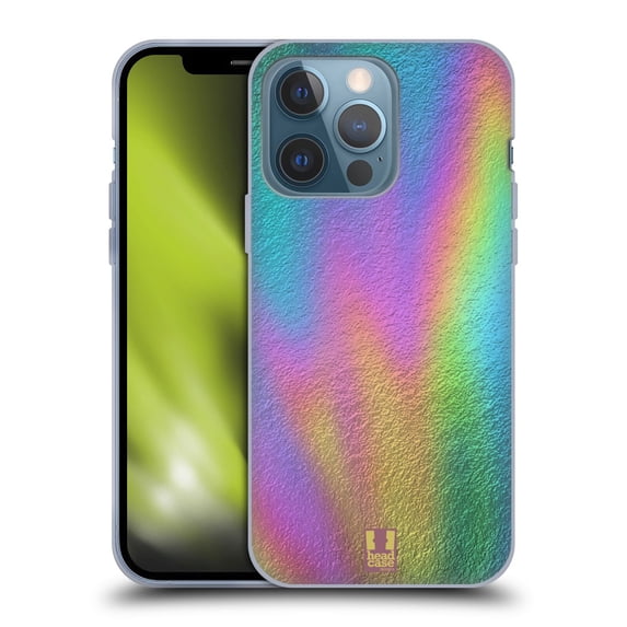 Head Case Designs Oil Slick Prints Foil Soft Gel Case Compatible with Apple iPhone 13 Pro