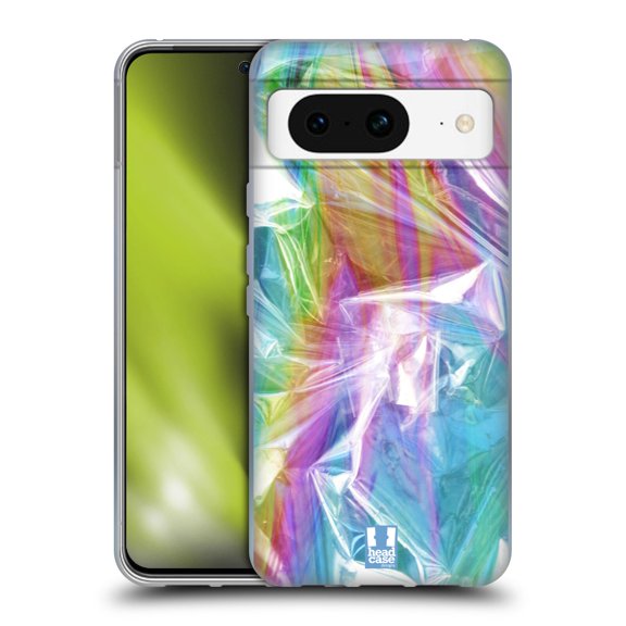 Head Case Designs Oil Slick Prints Iridescent Soft Gel Case Compatible with Google Pixel 8