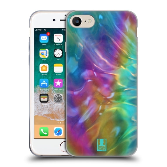 Head Case Designs Oil Slick Prints Reflection Soft Gel Case Compatible with Apple iPhone 7 / 8 / SE 2020 & 2022