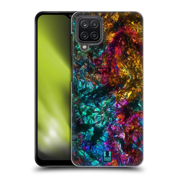 Head Case Designs Oil Slick Prints Rock Hard Back Case Compatible with Samsung Galaxy A12 (2020)