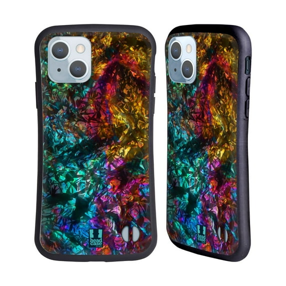 Head Case Designs Oil Slick Prints Rock Hybrid Case Compatible with Apple iPhone 14