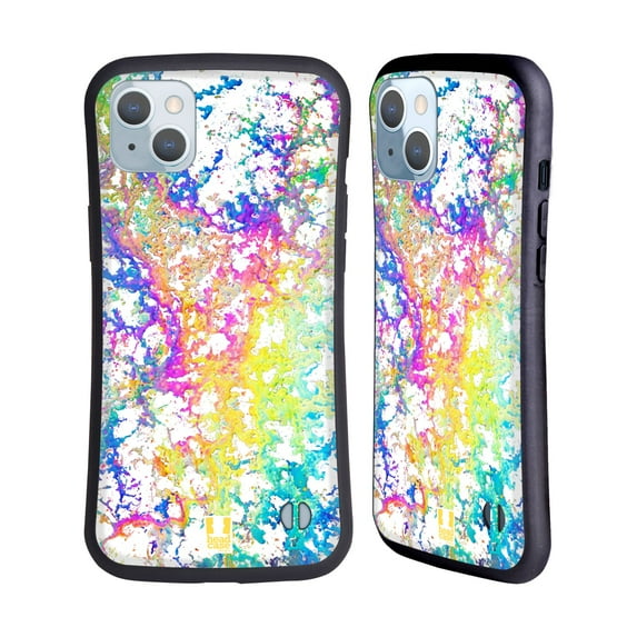 Head Case Designs Oil Slick Prints Splatter Hybrid Case Compatible with Apple iPhone 14 Plus
