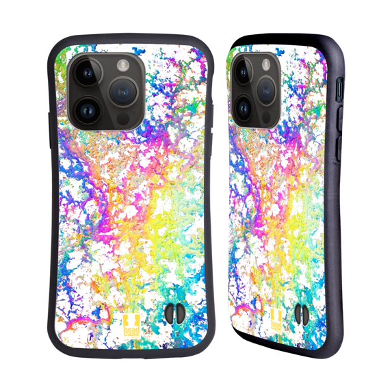 Head Case Designs Oil Slick Prints Splatter Hybrid Case Compatible with Apple iPhone 15 Pro