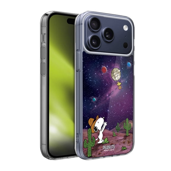Head Case Designs Peanuts Snoopy Space Cowboy Nebula Balloon Woodstock Soft Gel Case for Apple iPhone 17 Pro Max