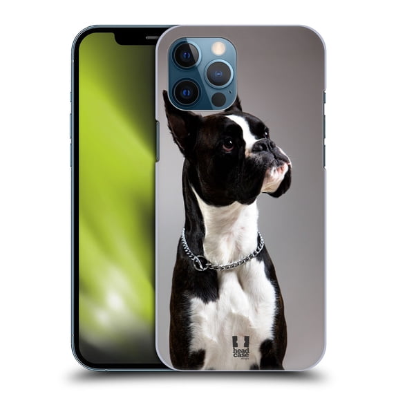 Head Case Designs Popular Dog Breeds Black And White Dog Boxer Hard Back Case Compatible with Apple iPhone 12 Pro Max