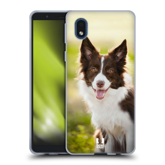 Head Case Designs Popular Dog Breeds Brown Border Collie In Summer Soft Gel Case Compatible with Samsung Galaxy A01 Core (2020)