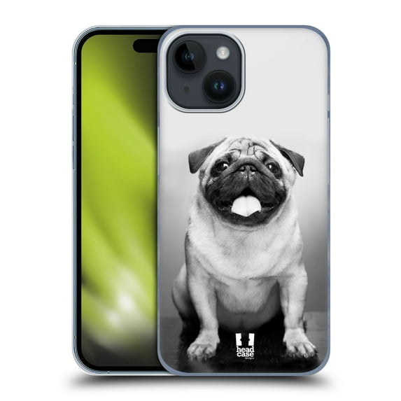 Head Case Designs Popular Dog Breeds Cute Male Pug Hard Back Case Compatible with Apple iPhone 15