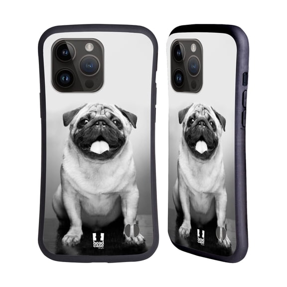 Head Case Designs Popular Dog Breeds Cute Male Pug Hybrid Case Compatible with Apple iPhone 15 Pro Max