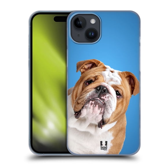 Head Case Designs Popular Dog Breeds English Bulldog Hard Back Case Compatible with Apple iPhone 15 Plus