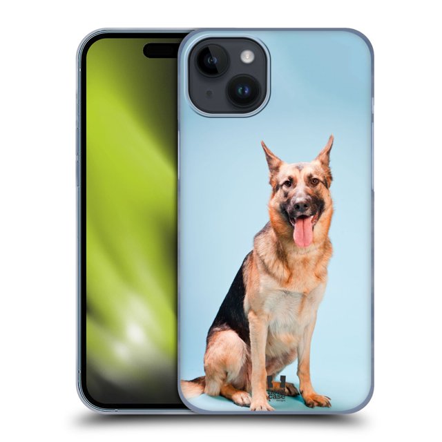 Head Case Designs Popular Dog Breeds German Shepherd Dog Hard Back Case Compatible with Apple iPhone 15 Plus